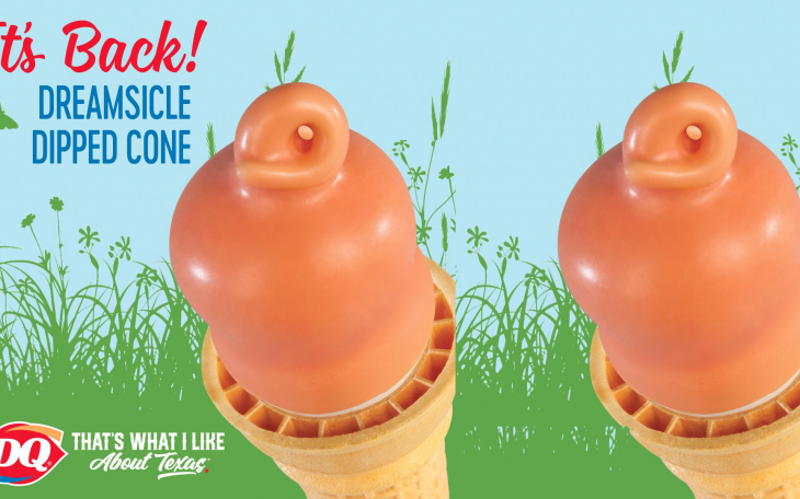 DQ Dreamsicle Dipped Cone