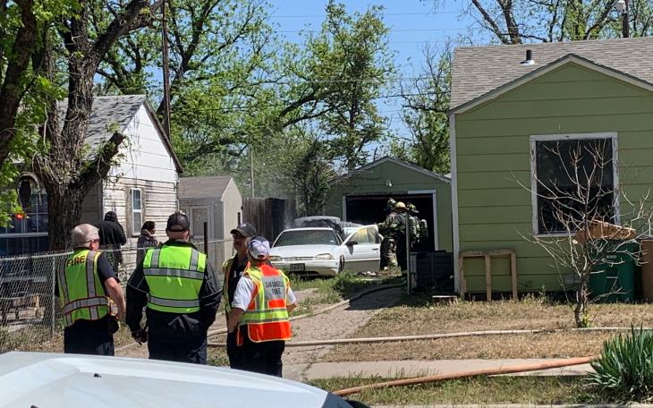 Vehicle Fire on the Northside (LIVE! Photo/Matt Trammell)