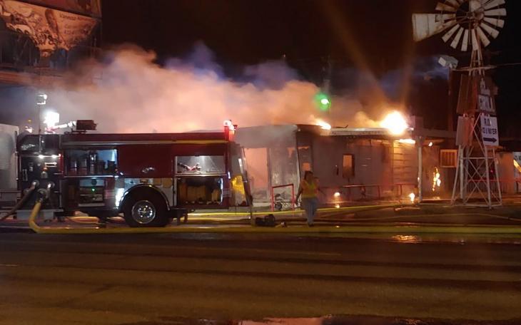 Crane Restaurant Fire