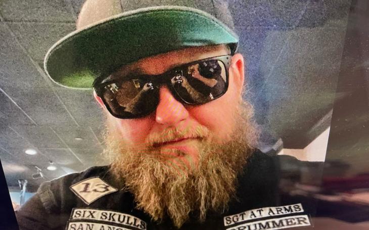 Dustin Lawson of The Six Skulls motorcycle club