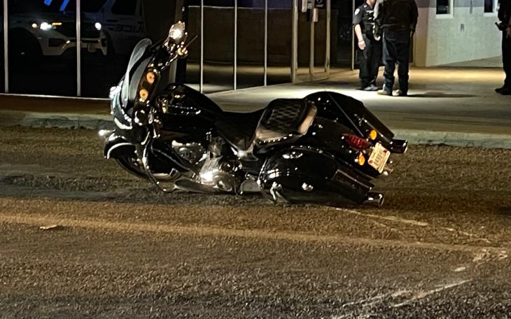 A motorcyclist wiped out on W. Beauregard and was subsequently arrested for DWI on May 29, 2021