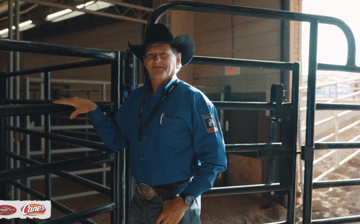 Mike Todd, PRCA rodeo judge at the 2021 San Angelo Rodeo