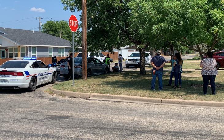 Car vs. bike Crash in west San Angelo (LIVE! Photo/Matt Trammell)