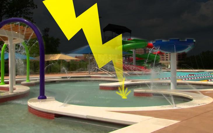 San Angelo Municipal Pool Struck by Lightning