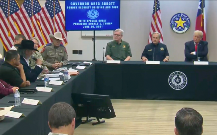 Border Security Briefing with Abbott and Trump