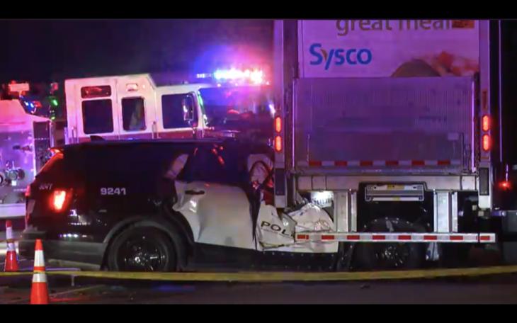 APD Officer Crashes Into 18-Wheeler | SBG San Antonio