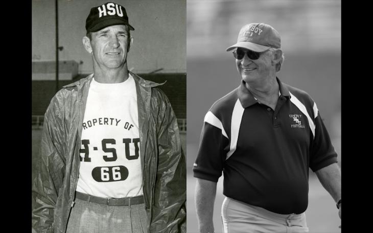 Coach Sammy Baugh (L) and Coach Jimmie Keeling (R)
