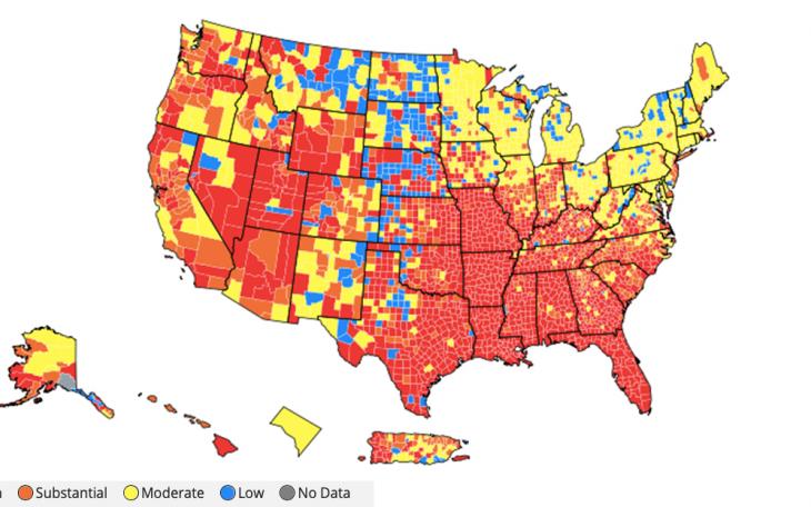 COVID-19 Integrated County View | Mon Jul 19 2021 - Sun Jul 25 2021