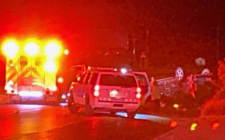 Rollover crash on N. Bryant on July 24, 2021.