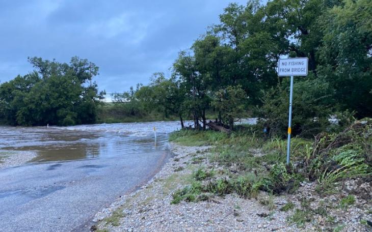 Mineral Wells Crossing 2021 Flooded (LIVE! Photo/Yantis Green)