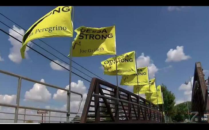 Odessa Strong Flags | Courtesy of CBS7