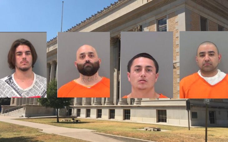 Daniel Adam Cheek, 35, Sean Hunter Wisdom, 18, Arturo Garcia Jr., 18,  Jacob Lewis Garcia, 25, (L-R)