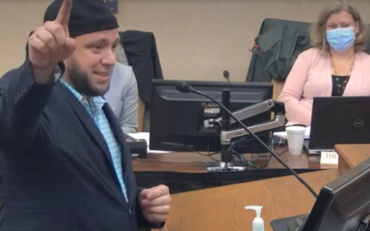 Mark Dickson at the City Council Meeting