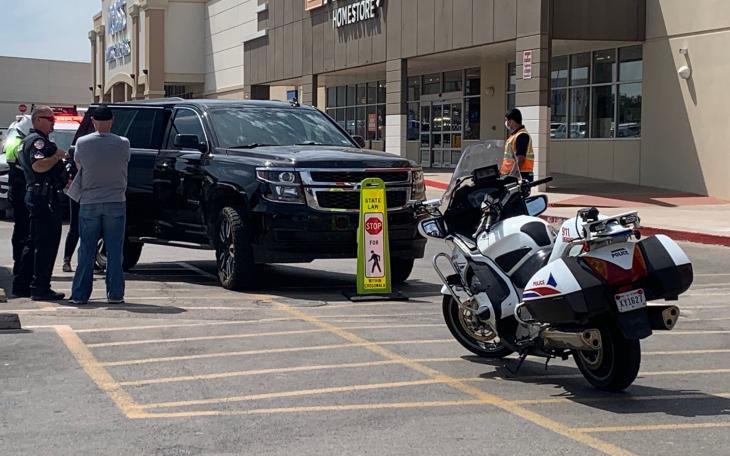 Tahoe/Pedestrian Crash at Target (LIVE! Photo/Matt Trammell)