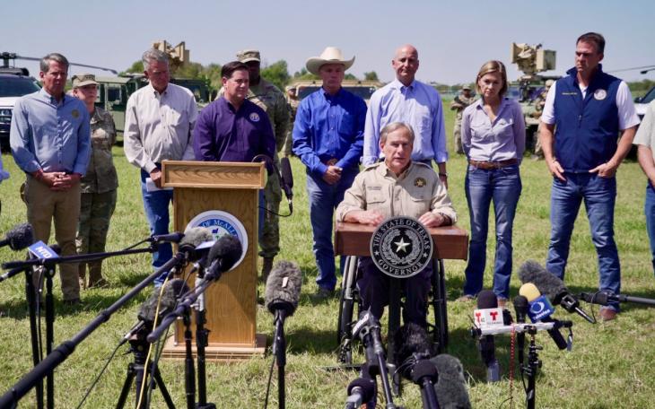 Gov. Abbott in Mission with 9 Other Governors.  (Contributed/gov.texas.gov)