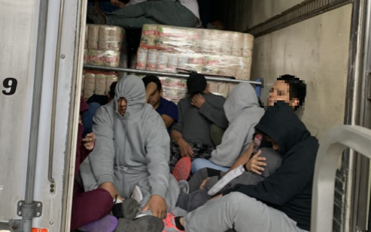 75 Illegal Aliens Found in Reefer Trailer (Contributed/CBP)