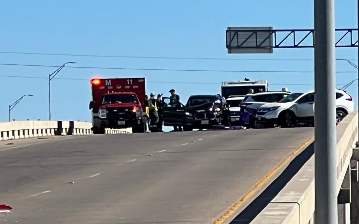 Ten Car Crash Houston Harte at Bryant (LIVE! Photo/Matt Trammell)