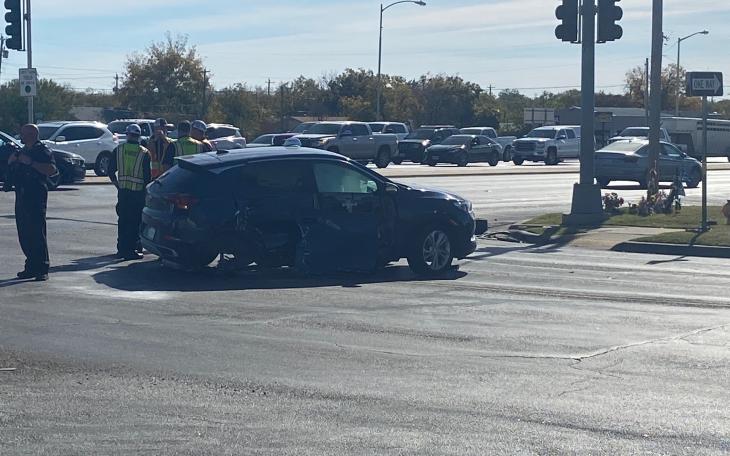 Buick Driver Injured in Crash (LIVE! Photo/Traci King)