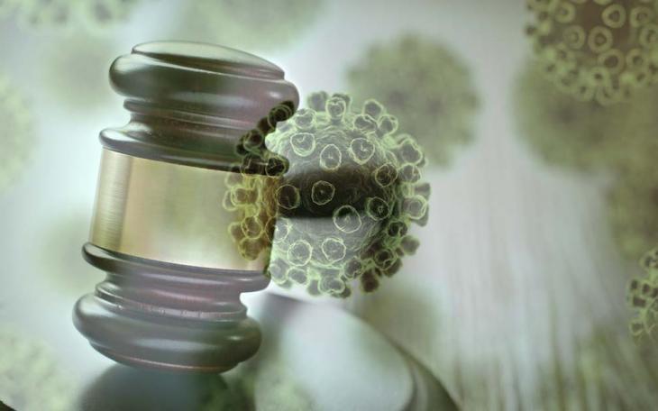 Gavel with Covid | DepositPhotos