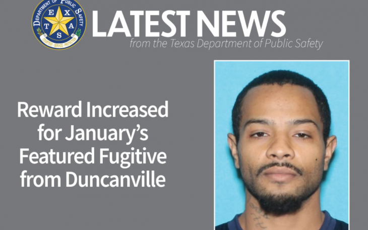Reward Increased for Duncanville Fugitive (Contributed/DPS)