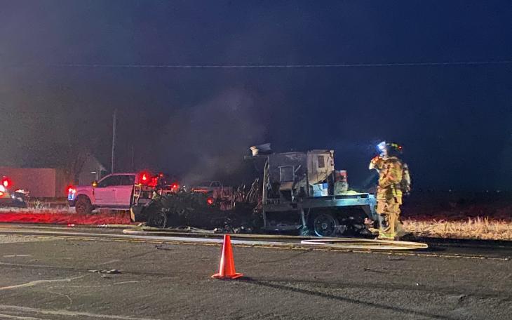 Vehicle Fire Blocks 277 Traffic (LIVE! Photo/James Bouligny)