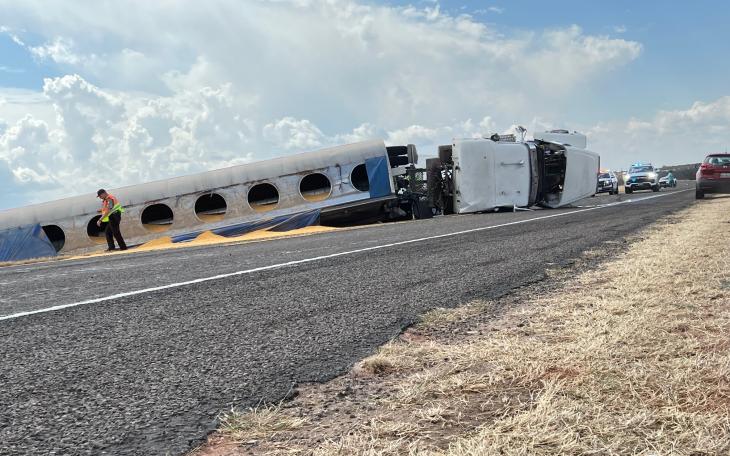 Big Rig Crash Near Goodyear Proving Grounds (LIVE! Photo/Matt Trammell)