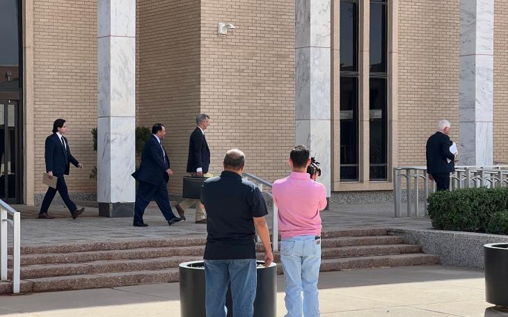 Former San Angelo Police Chief Tim Vasquez leaving Federal Courthouse in Lubbock (LIVE! Photo/Joe Hyde)