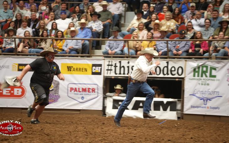 One culprit that wasn't able to outrun Tom Green County Sheriff Nick Hanna was the rodeo clown Justin &quot;The Rump&quot; Rumford.