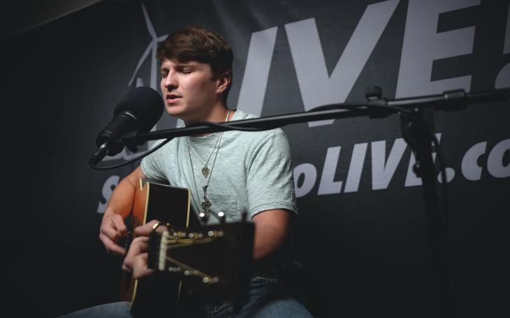 Country music artist Braxton Keith plays a few tunes at the San Angelo LIVE Studio.
