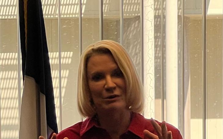 Land Commissioner Candidate Dawn Buckingham in San Angelo (LIVE! Photo/Yantis Green)