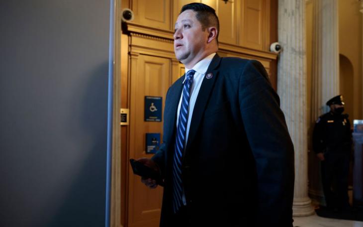 Rep. Tony Gonzales (R-TX) departs from the U.S. Capitol Building on November 16, 2021 in Washington, DC. House Majority Leader Steny Hoyer (D-MD) said earlier today that he expects the House to vote on U.S. President Joe Biden's Build Back Better agenda before lawmakers break for recess for the Thanksgiving holiday. (Photo by Anna Moneymaker/Getty Images)