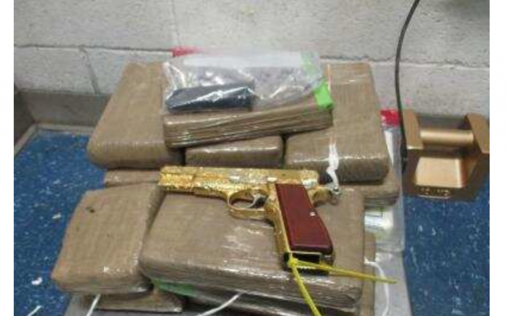 Gold Plated Pistol &amp; 34 Pounds of Cocaine in El Paso (Contributed/CBP)