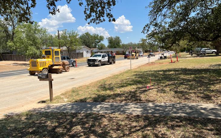 Construction on College Hills at Oxford (LIVE! Photo/Yantis Green)