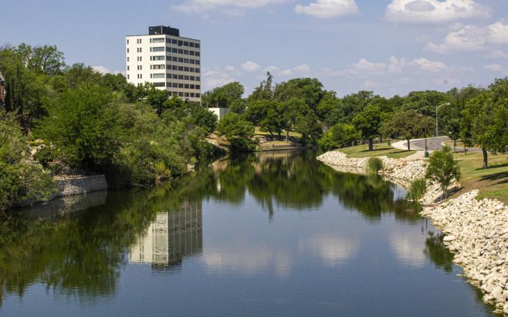 The Concho River in downtown San Angelo