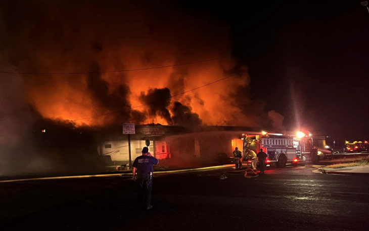 Sweetwater Warehouse Fire 7/23/22 (Contributed/SFDAS)