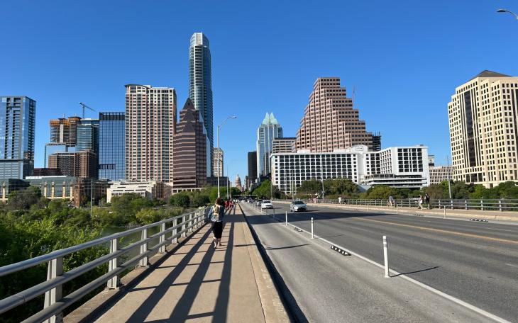 Downtown Austin from Congress Ave. Bridge 2022 (LIVE! Photo/Yantis Green)