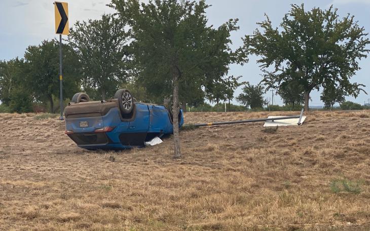 Rollover Crash US67 Southbound Near Jail (LIVE! Photo/James Bouligny)