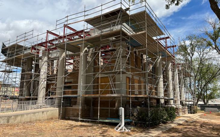 The Mason County Courthouse restoration as of August 21, 2022