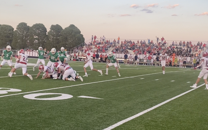 Wall Hawk QB Gunnar Dillard Throws Deep to Canyon McCabe in a Win Over the Jim Ned Indians