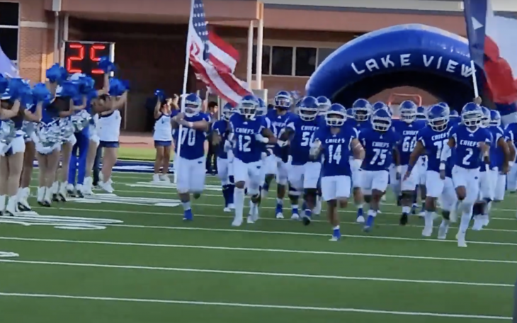 The Lake View Chiefs Take the Field Against the Vernon Lions
