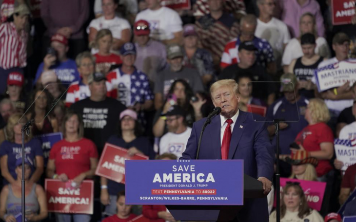 Donald Trump at Save America Rally 9.4.22 (Contributed/Mary Altaffer)