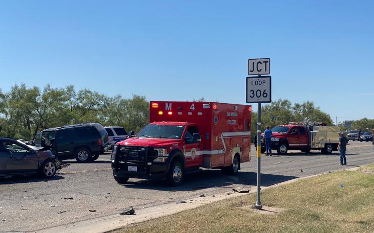Crash on FM380 Near Loop 306 10.3.22 (LIVE! Photo/James Bouligny)