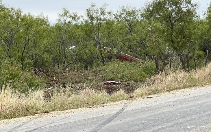 Rollover Crash Walling Pecan Rd. 10/28 (LIVE! Photo/Matt Trammell)