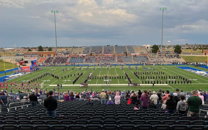 The Midland High School band at the opening of the Midland vs. San Angelo Central football game on Friday, Oct.7, 2022.