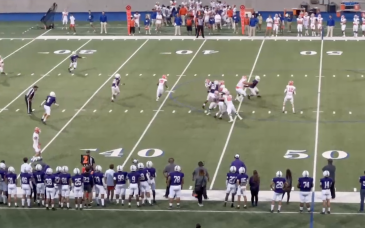 Tyler Hill Loads up a Bomb to Jacob English for a Touchdown.