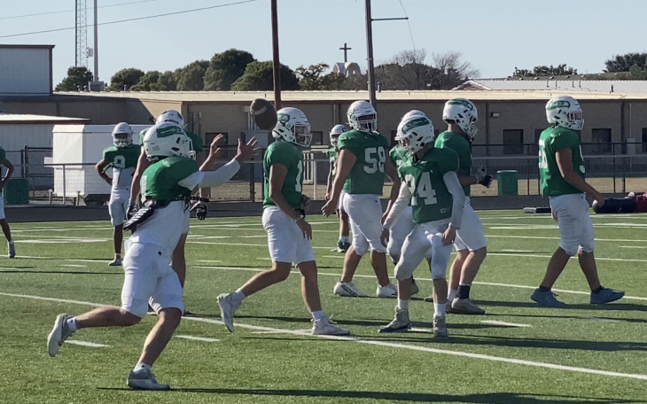 At practice with the 2022 Wall Hawks