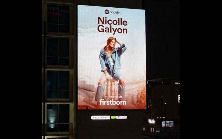Nicolle Galyon's  album &quot;First Born&quot; and its videos were featured in Times Square in New York City.