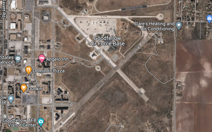 Goodfellow AFB Map (Contributed/googlemaps)