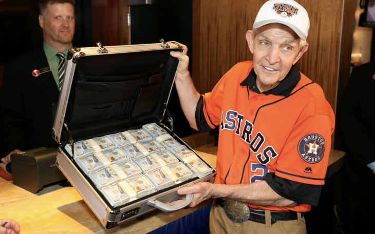 Jim &quot;Mattress Mack&quot; McIngvale collects his winnings