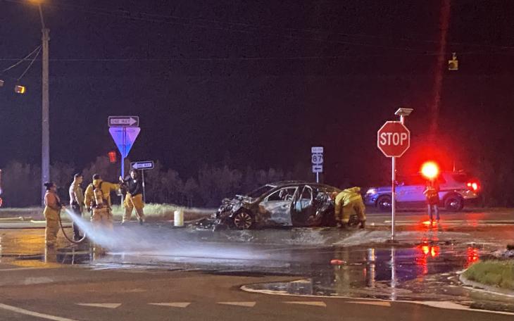 Fiery Crash on US 87 and FM 2105 on Dec. 12, 2022